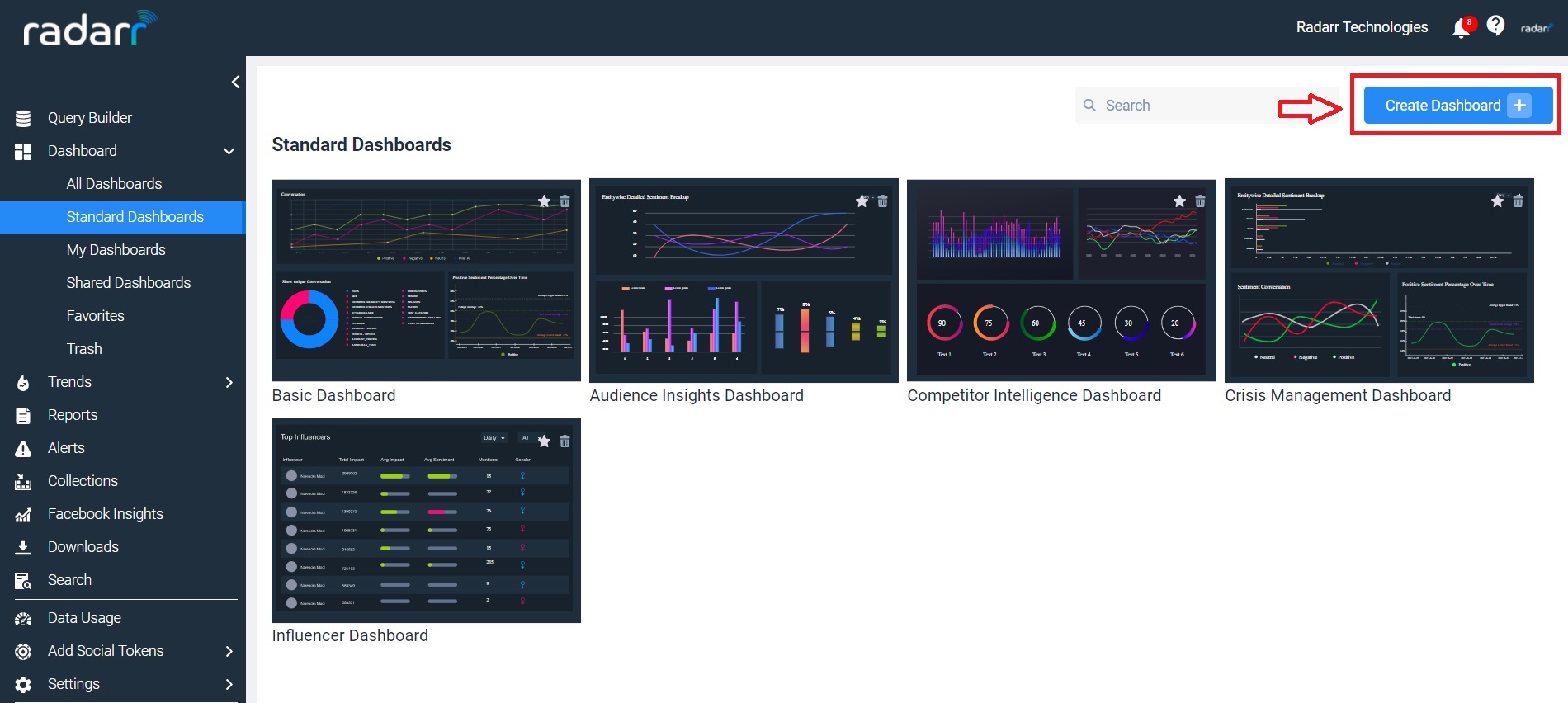 Create a Dashboard