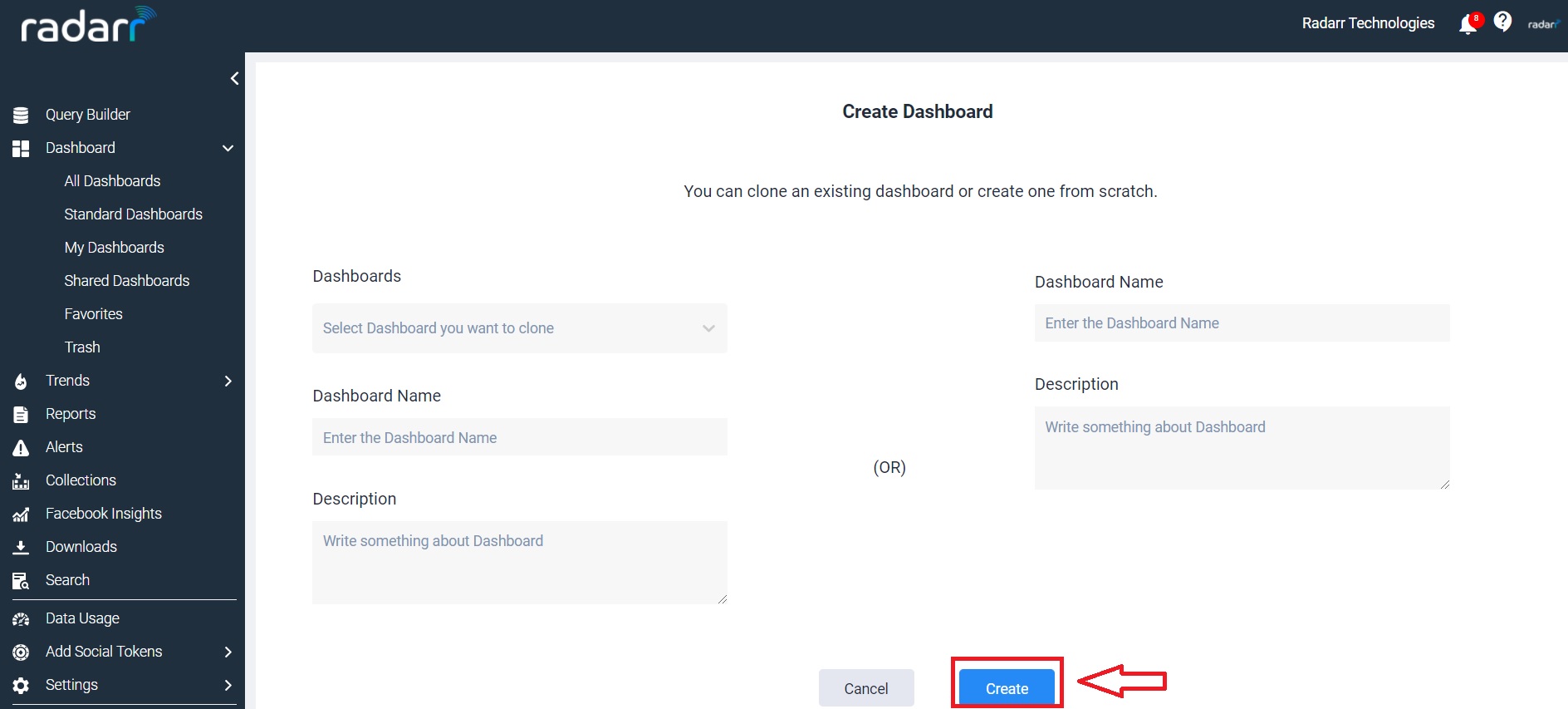 Create a Dashboard