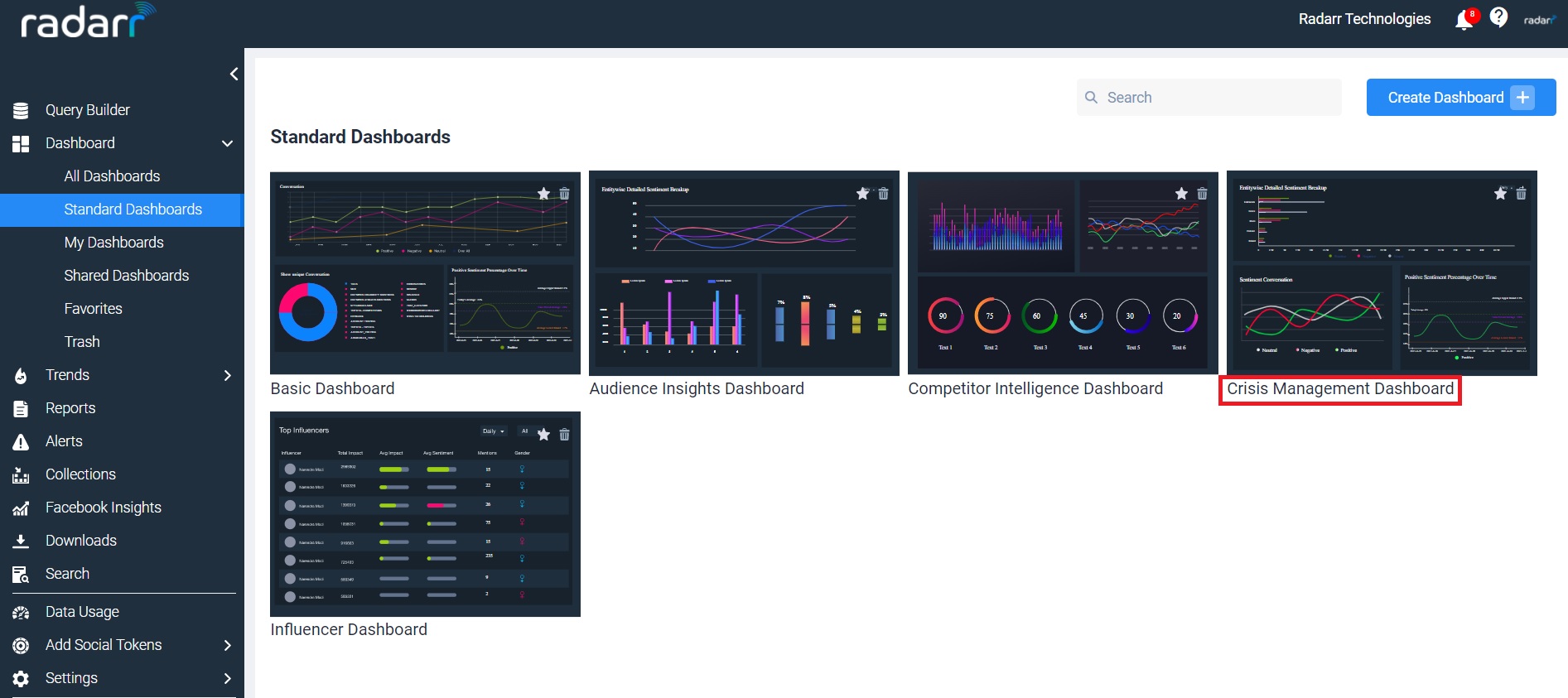 Crisis-Management-Radarr-Dashboard