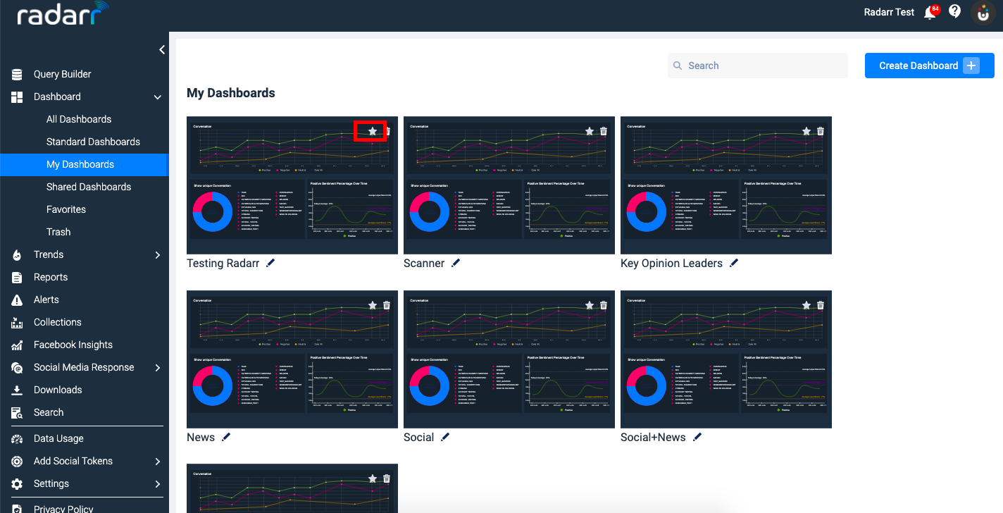 Radarr Favourite Dashboard