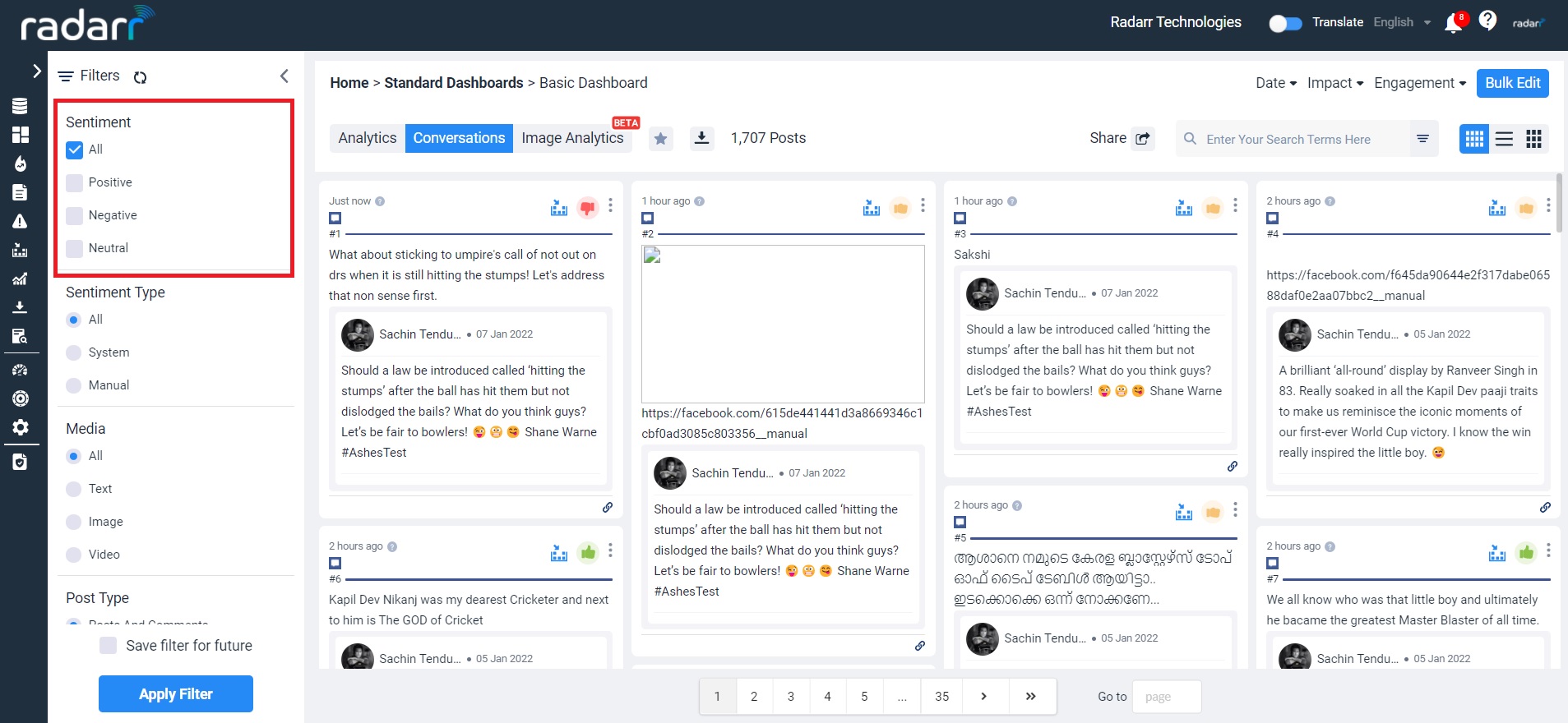 Sentiment Filter